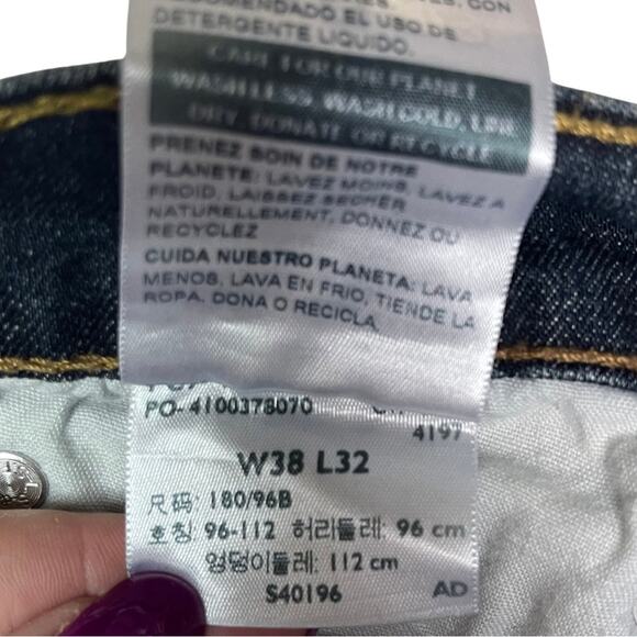 Denizen by Levi’s jeans denim 285 relaxed fit dark wash comfy stretch size 38 - Picture 5 of 5